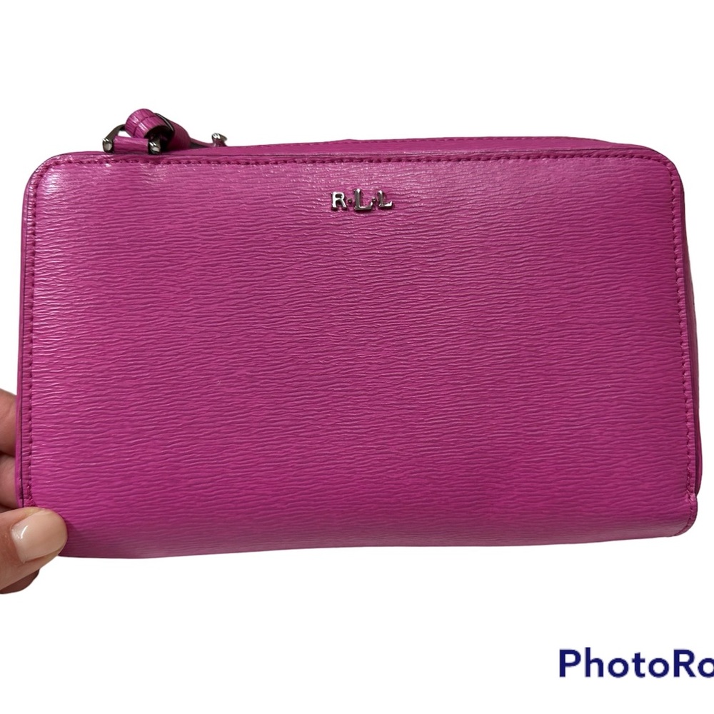 RLL crossbody wallet, bag. Lauren Ralph Lauren. Pink